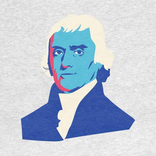 President Thomas Jefferson Pop Art Portrait by SLAG_Creative